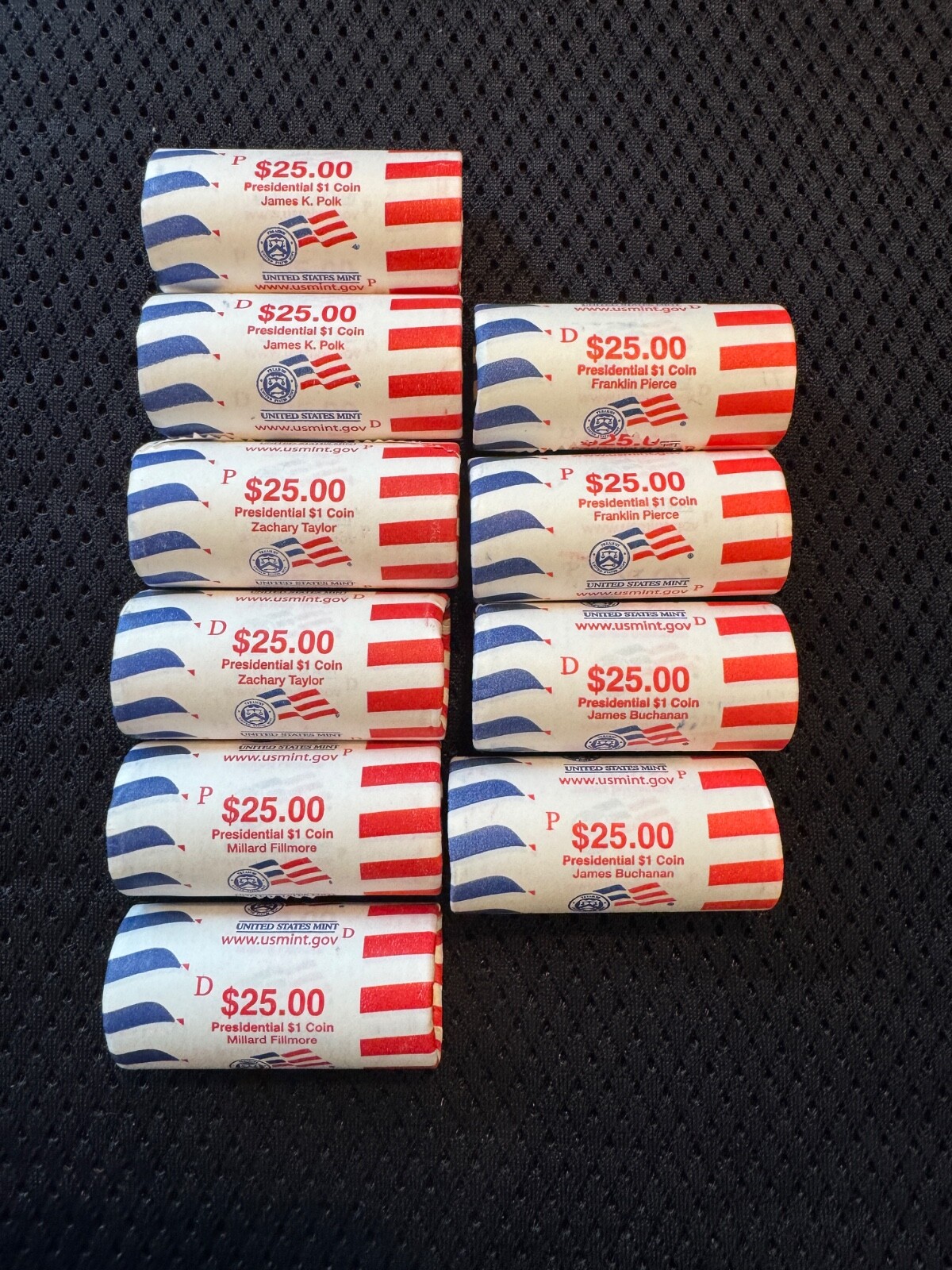 COMPLETE BU Presidential Dollar Set P&D - 80 BU Coins from US Mint Rolls