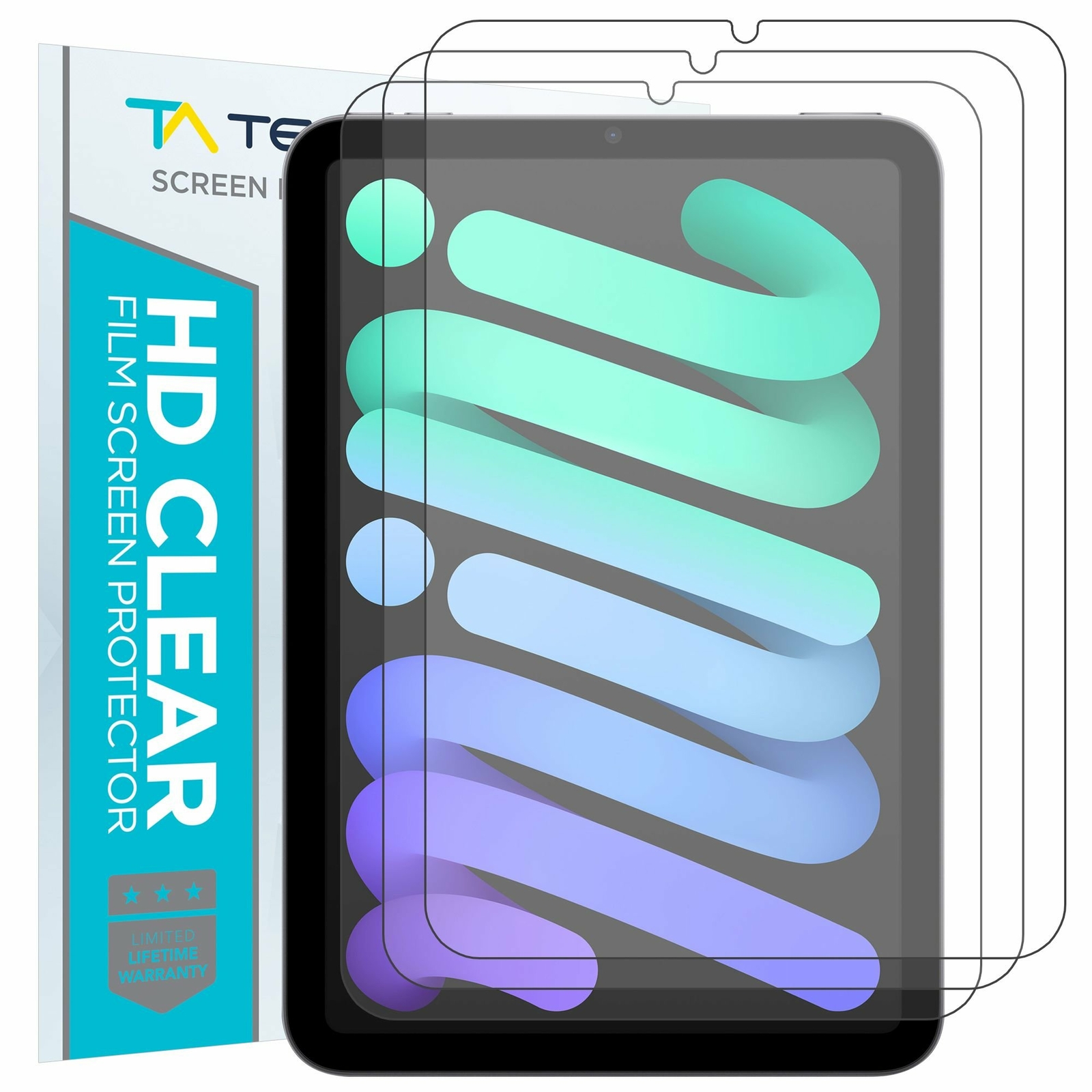 Tech Armor Anti-Glare Film Screen Protector Apple iPad Mini 6 2021 - 3 Pack
