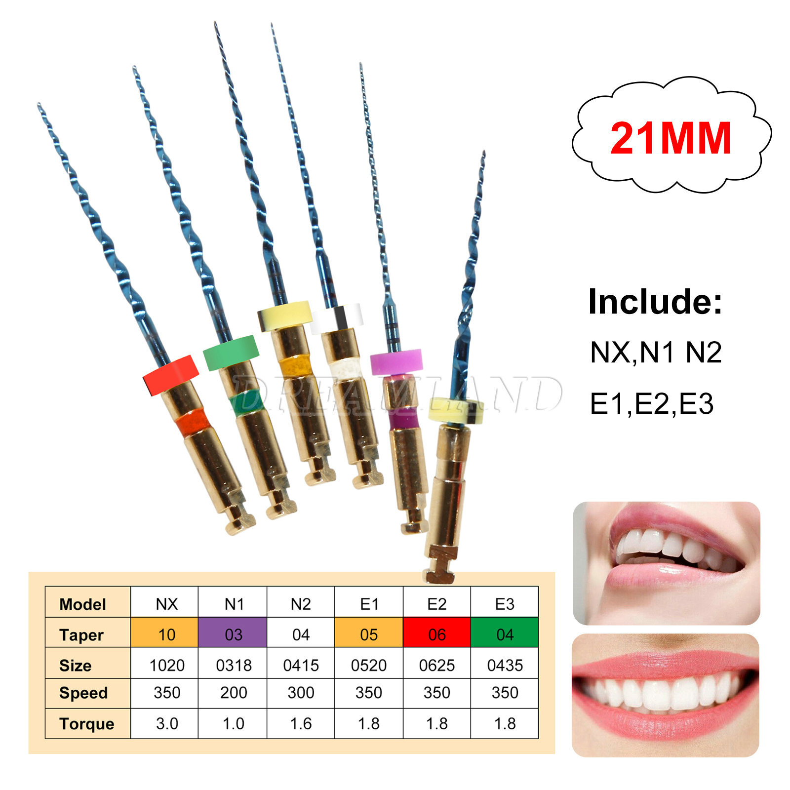 6pcs/pack Dental Endo Root Canal Super Taper Rotary Niti Files 21/25mm/31mm