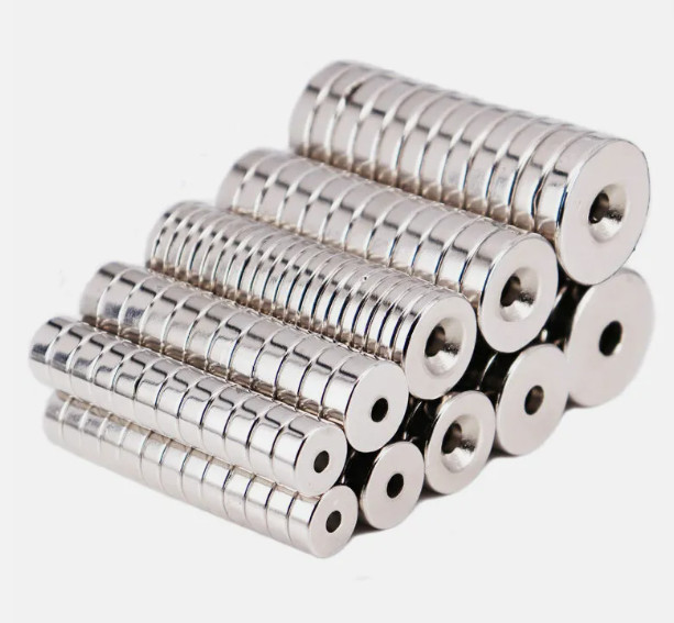Countersunk Ring Round Disc Strong Magnet N35 Rare Earth NdFeB Magnet With Hole