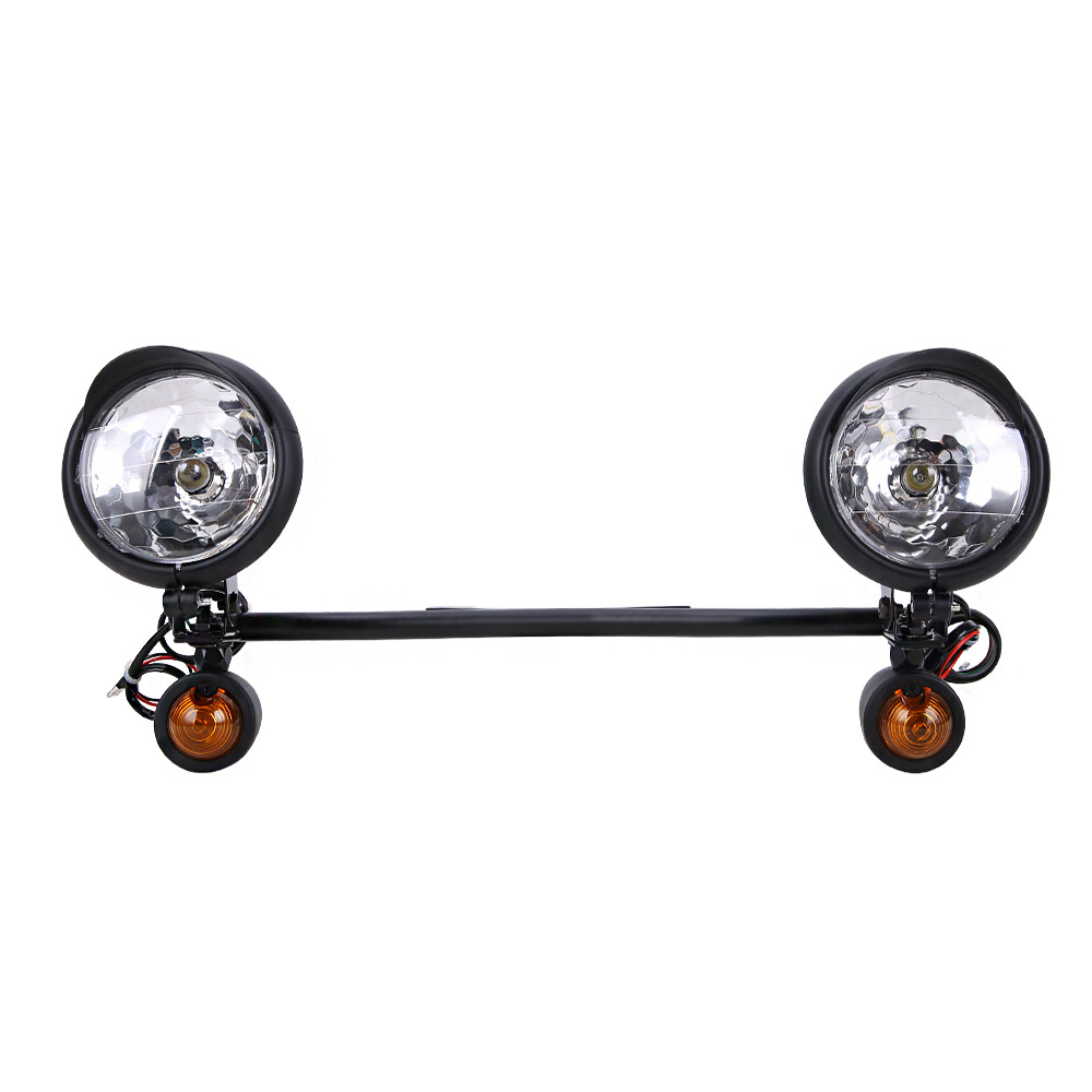 Motorcycle Driving Passing Spot Fog Turn Signal Light Bar W/ Bracket For Harley