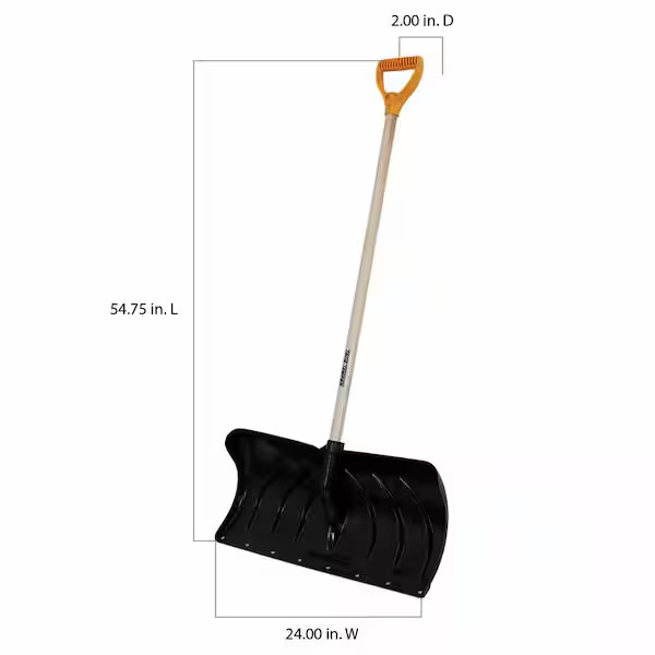 38.3 In. Steel Handle Plastic Snow Shovel