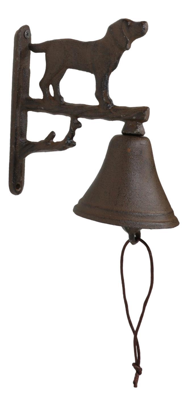 Cast Iron Rustic Vintage Western Puppy Dog Door Wall Dinner Yard Farm Bell