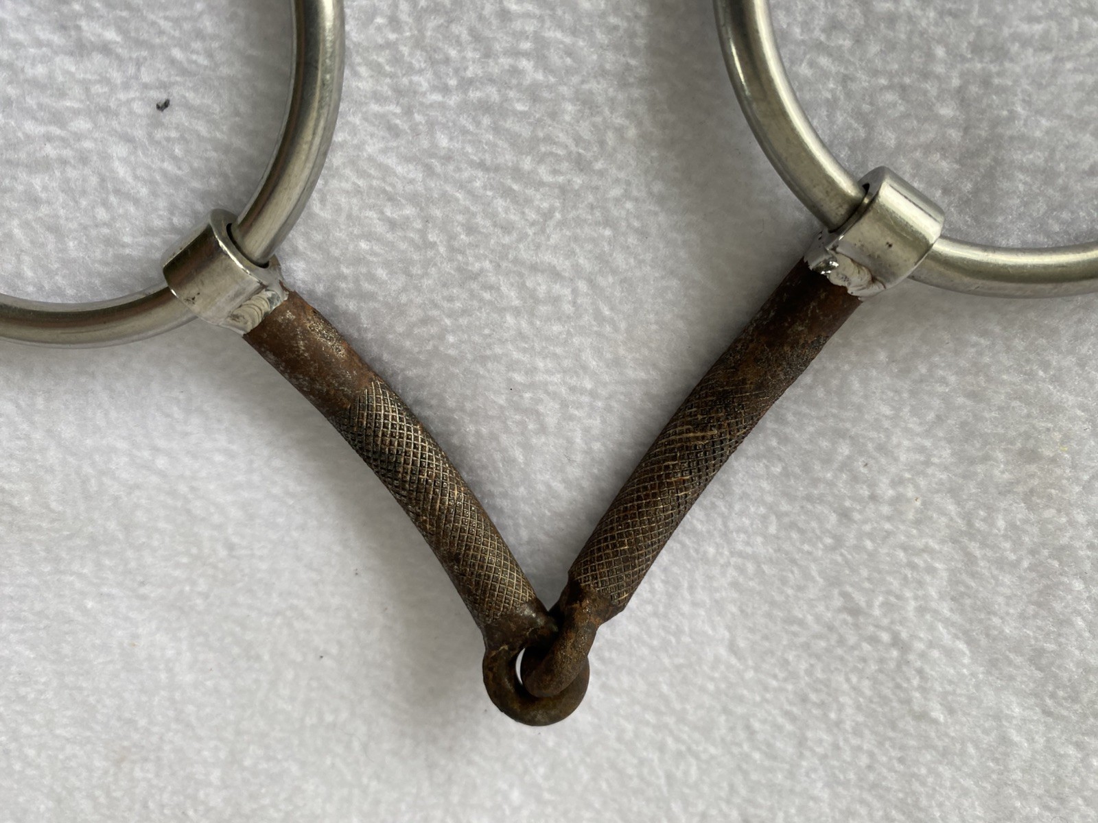 H.M. WELLS Handmade 5-1/4" Rasp/Washboard Curved SWEET IRON Snaffle Bit~QUALITY