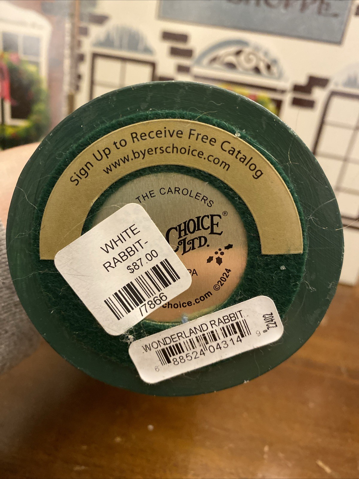 BYERS CHOICE 2024 WONDERLAND RABBIT NEW SIGNED BY JOYCE BYERS