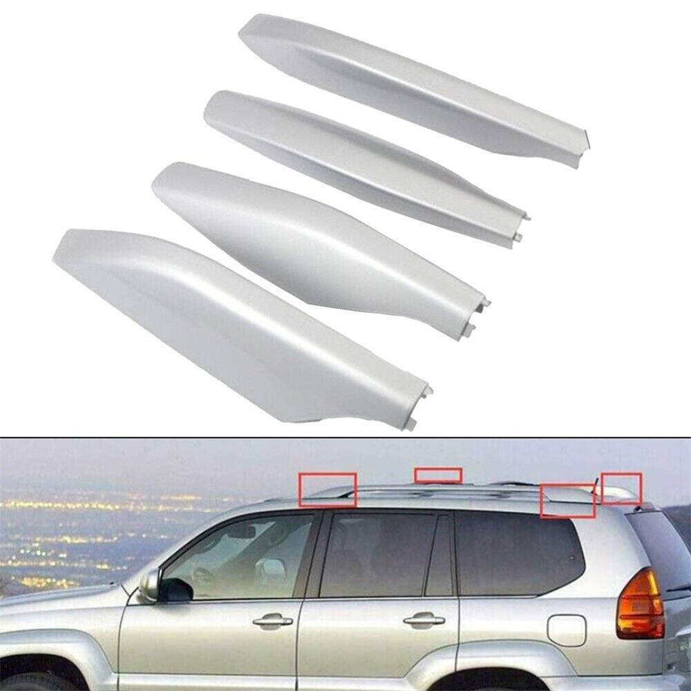 4Pcs Roof Rack Rail End Cover Shell Cap For Lexus GX470 2003-2009 Sport 4-Door