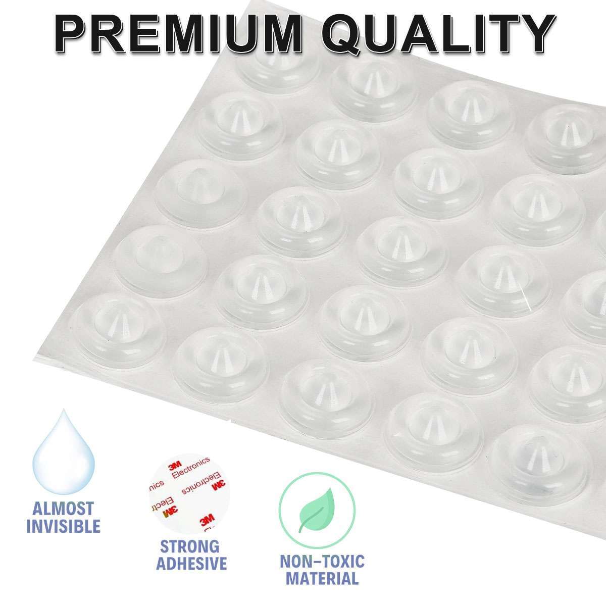 50-300pcs Drawer Rubber Bumpers Pads Clear Cabinet Door Dots Self Adhesive Feet