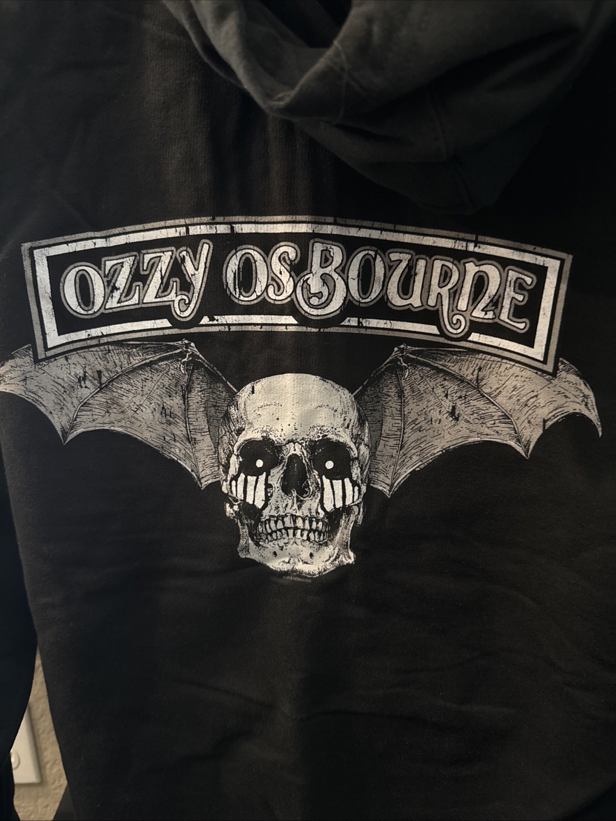 Ozzy Osbourne No More Tours V2 Local Crew 2018/19 Hoodie Size Large New
