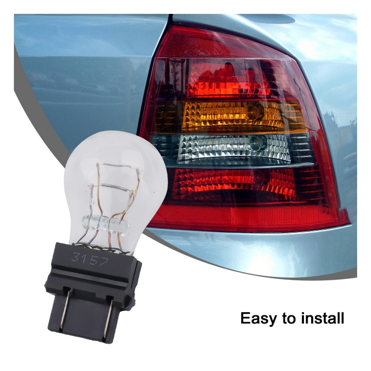 10 Pack Clear Tail Signal Brake Light Bulb Lamp 3157 USA