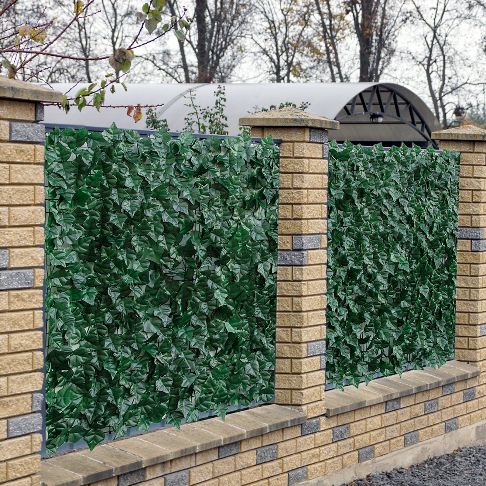 Artificial Ivy Hedge Green Leaf Fence Panels Faux Privacy Fence Screen for Home