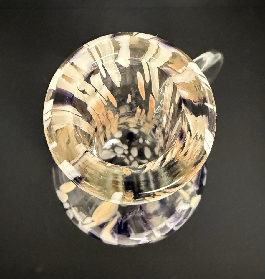 Blenko Glass Cat 2516 - Crystal with Alternate Stopper