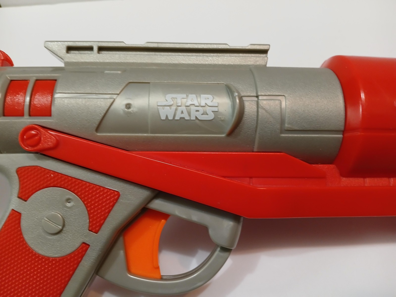 Disney Star Wars Red Gray Light Up Blaster Toy Gun Space Weapon Kids Roleplay