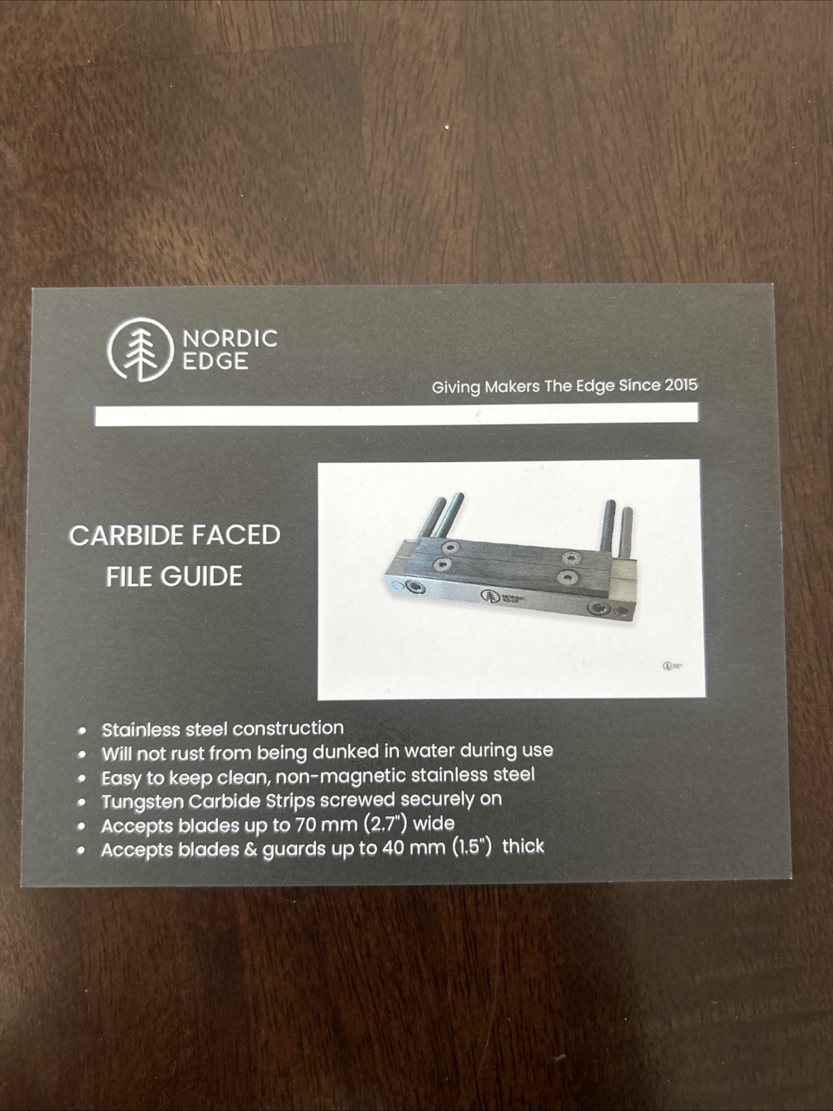 Nordic Edge Carbide Faced File Guide