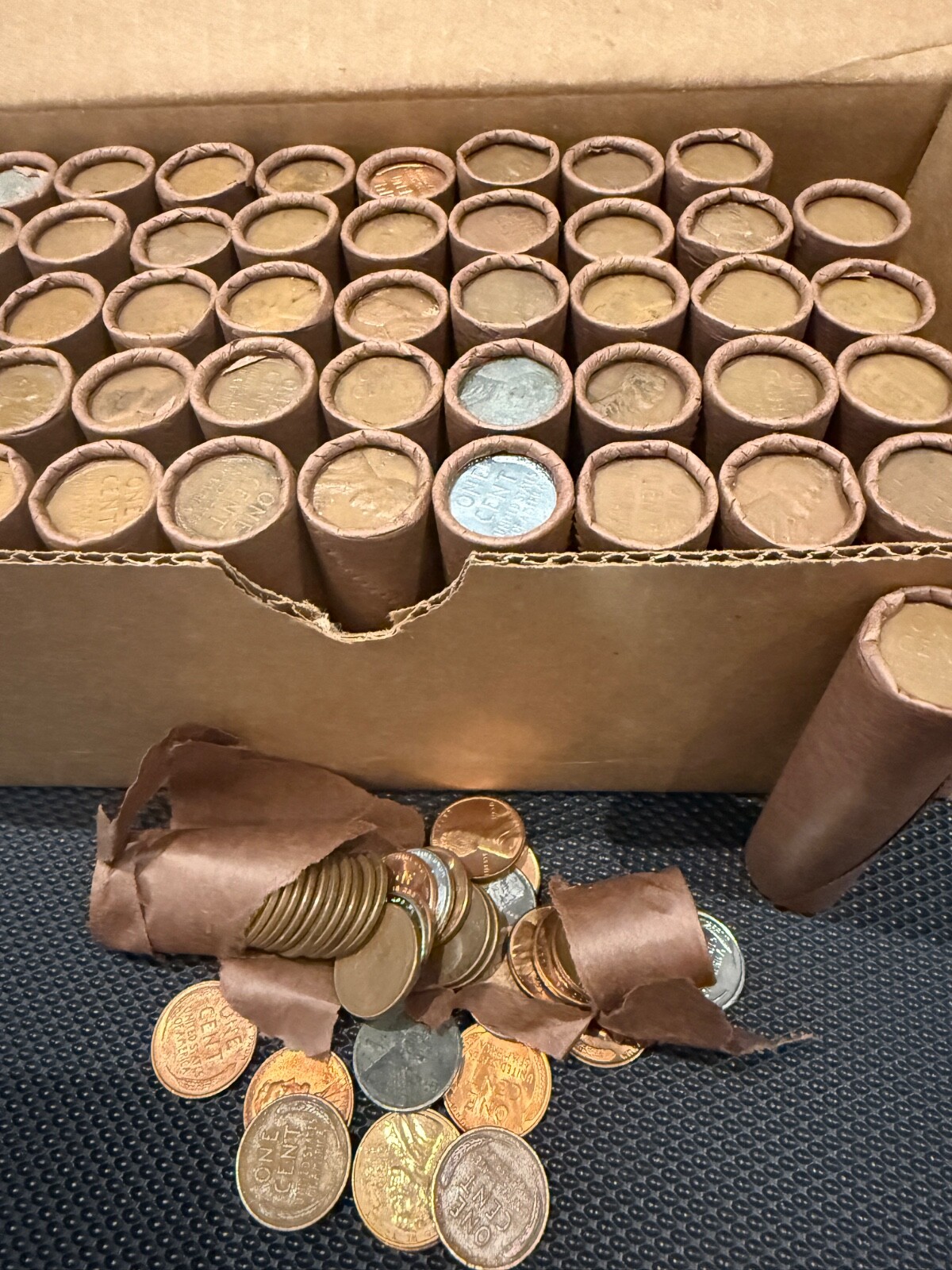 Brown wheat penny roll lincoln cent unsearched mixed dates mint marks sale lot