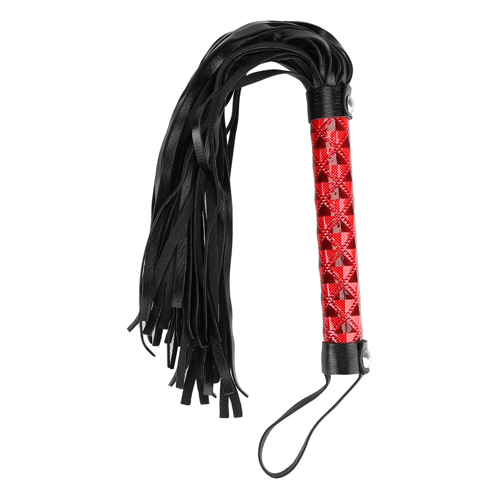 PU Leather Horse Riding Whip Handle Spanking Flogger Crops For Couples Roleplay