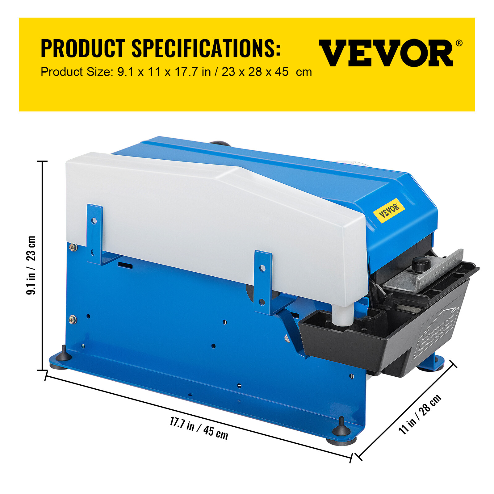 VEVOR Semi-Automatic Water Activated Tape Dispenser Gum FX-800 Carbon Steel