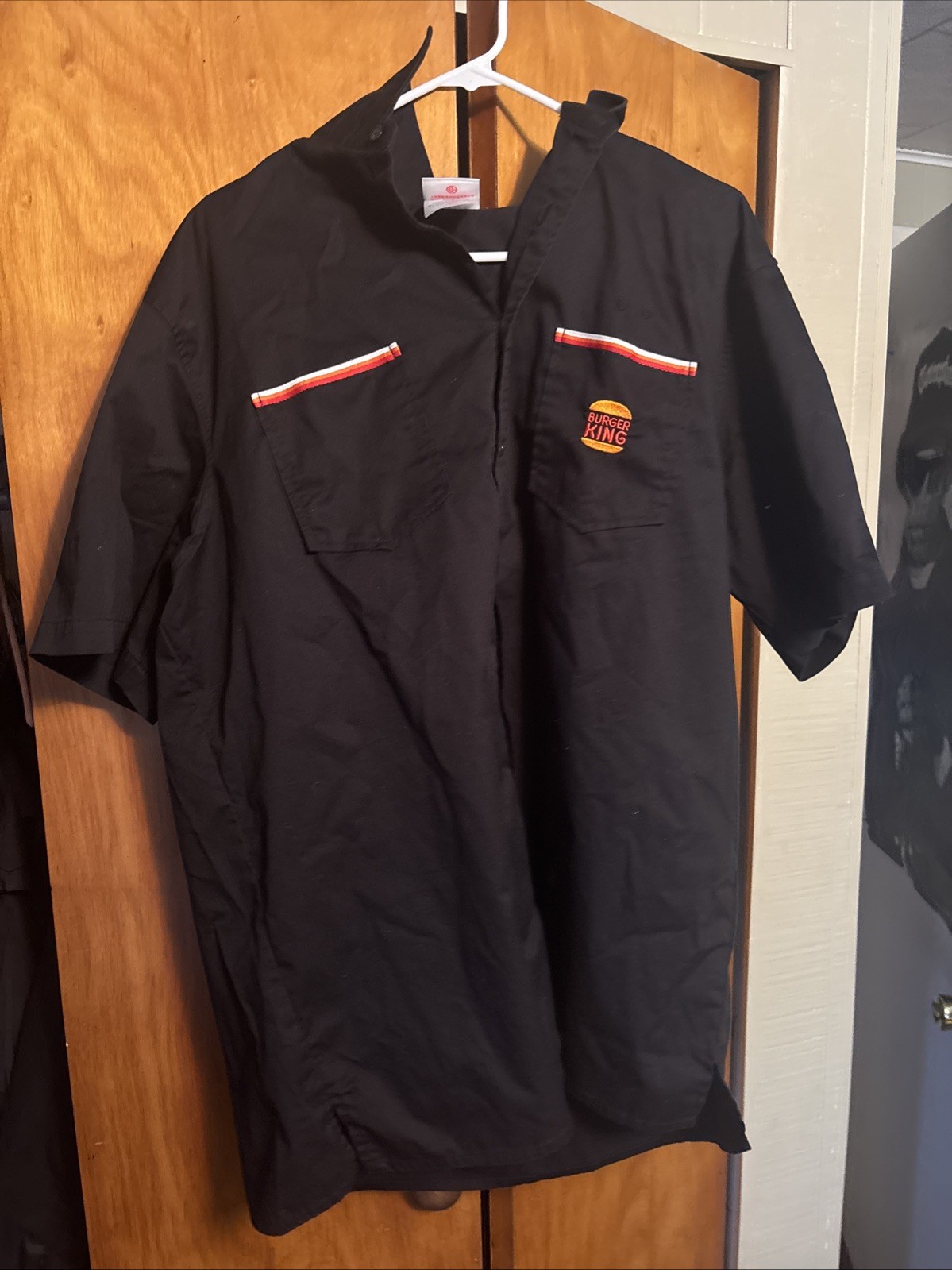 Burger King Manager Button Down & Black Unisex Extra Large Shirt