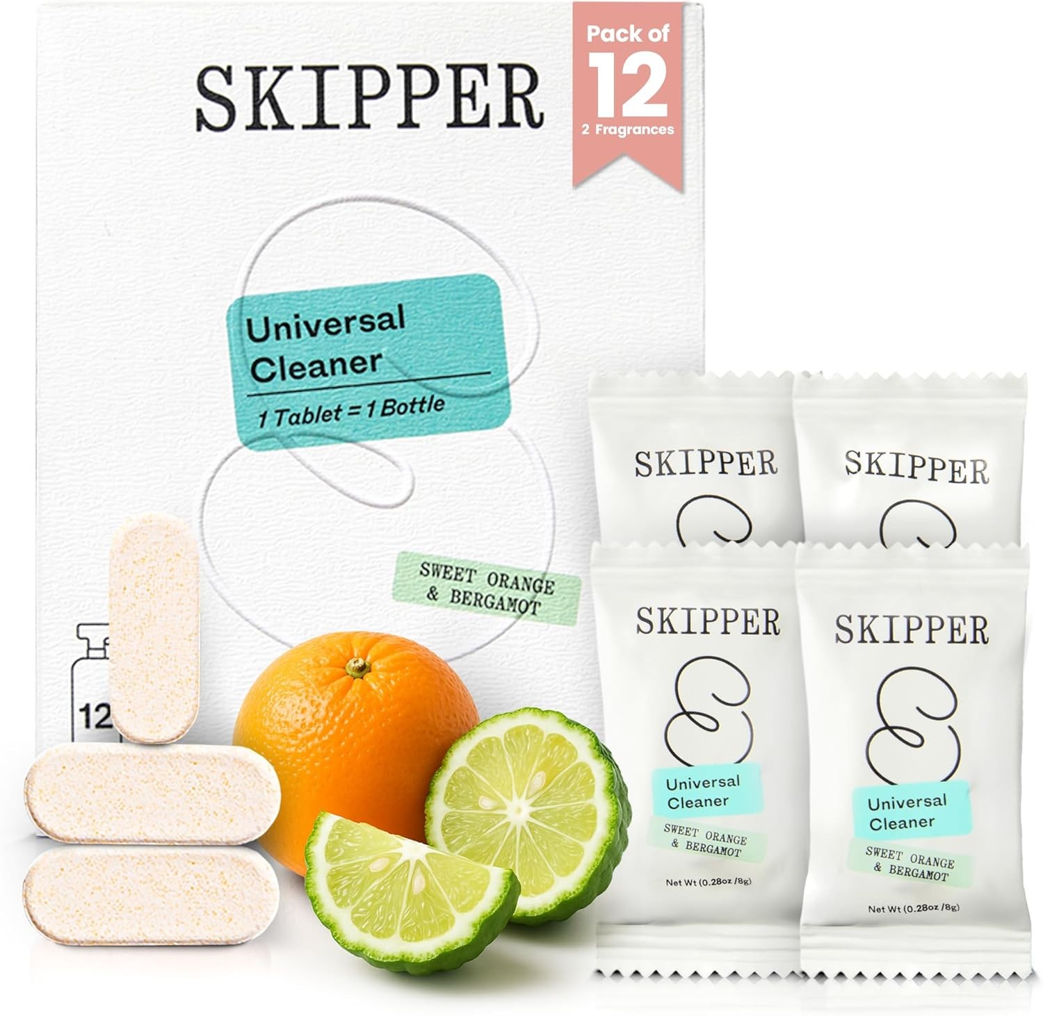 All Purpose Cleaning Tablets - 12 Refills, Fresh Lime & Clementine Scent