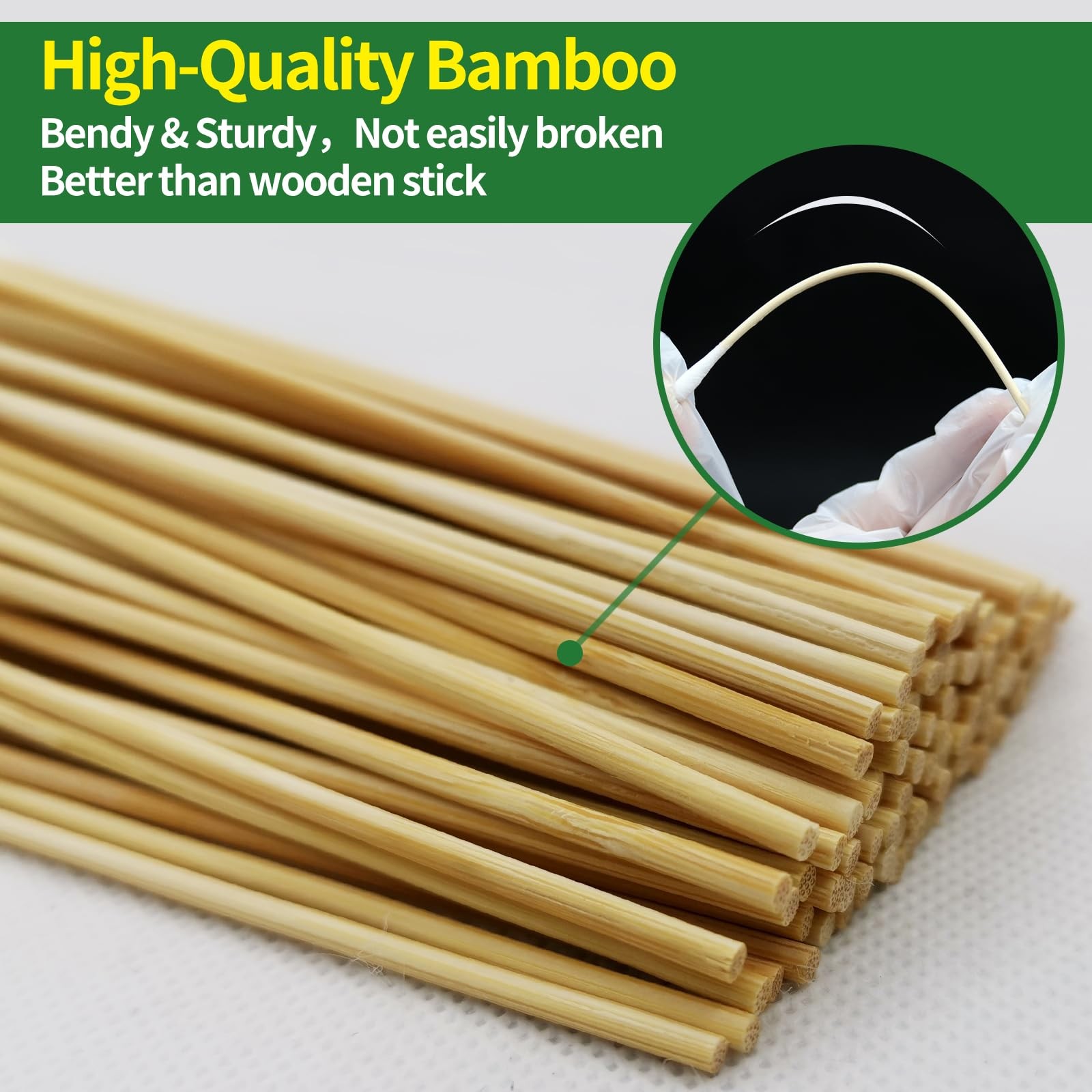 200PCS Pointed Cotton Swabs 6in Strong Bamboo Sticks Biodegradable Cotton Tips