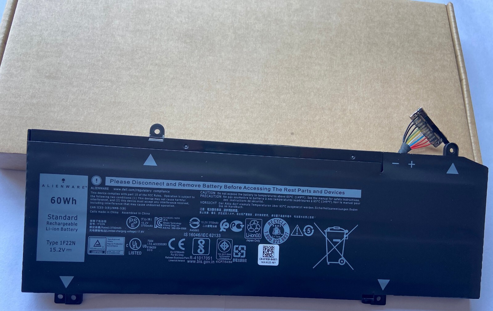 Genuine 1F22N Battery ForAlienw M15 2018 M17 G5 5590 G7 7590 7790 8622M HYWXJ