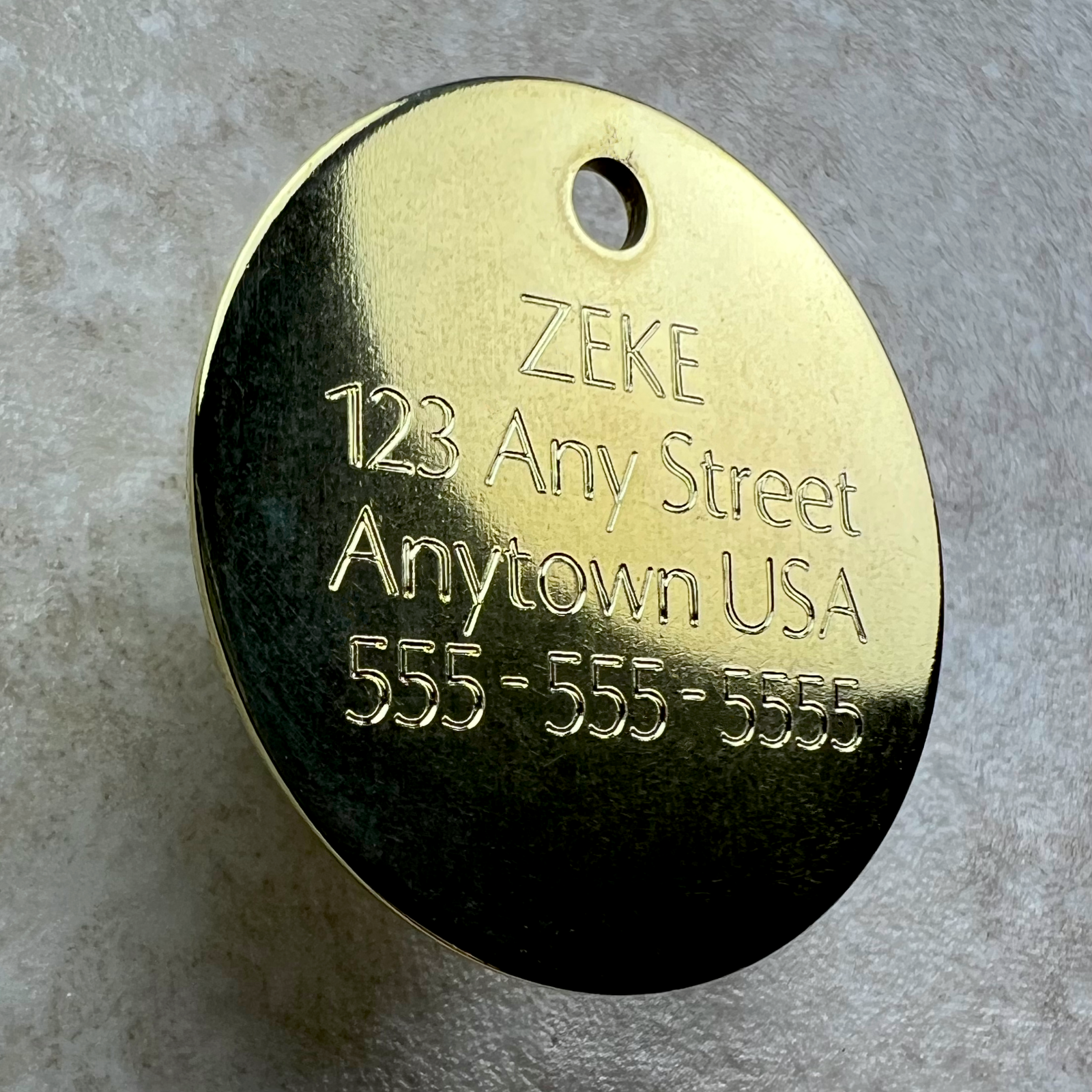 Custom Engraved Dog Tags Personalized Dog Collar Pet Tags Engraved NATURAL BRASS