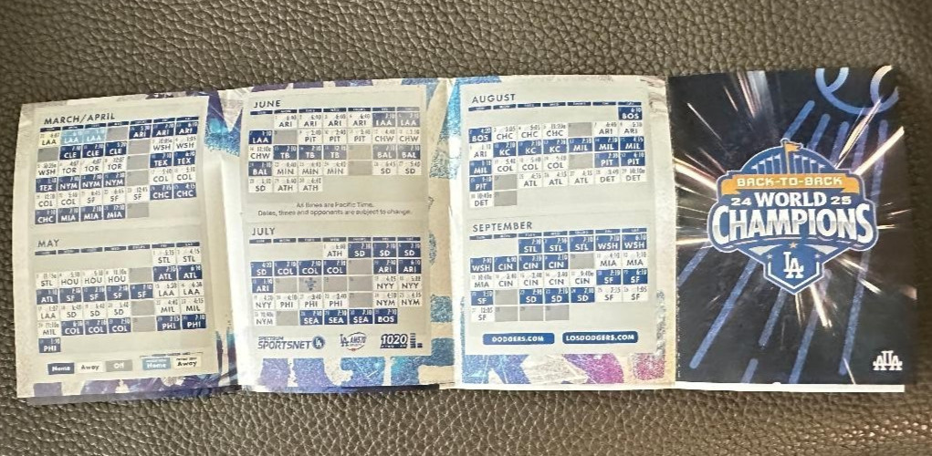 LOS ANGELES DODGERS 2026 POCKET SCHEDULE SET OF 5 SHOHEI OHTANI FREEMAN NAKAMOTO