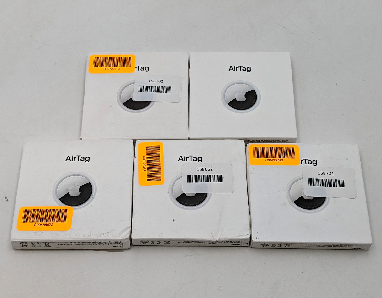 Apple Airtag Tracking Device MX532LL/A A2187 Lot of 5