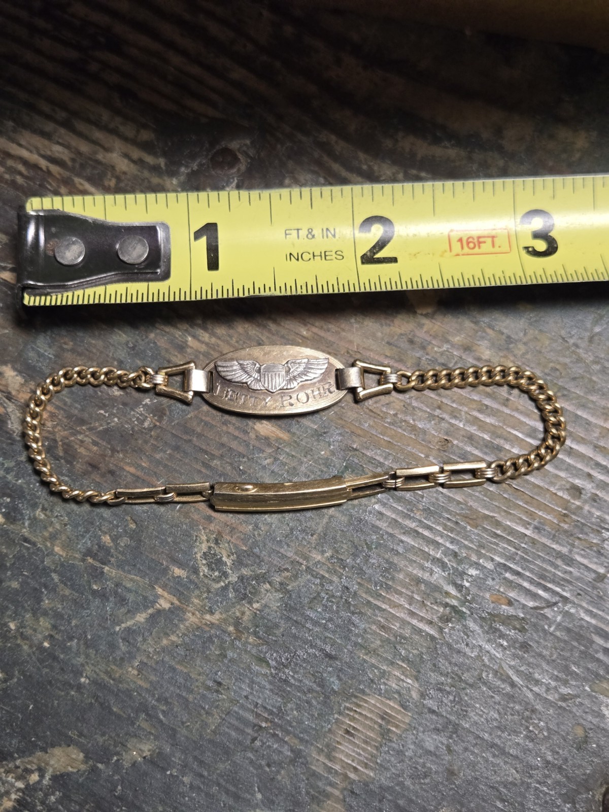 Vintage rare 1942 Sterling Silver WWII US Sweetheart Military Wings Bracelet