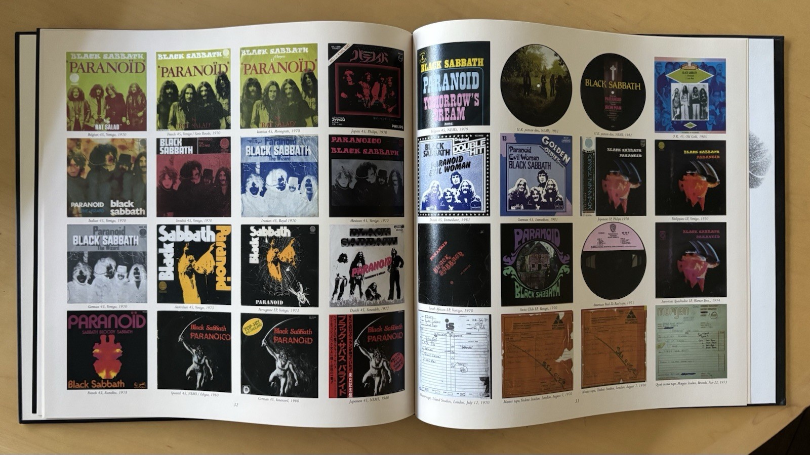 OZZY OSBOURNE PARANOID HARDCOVER LARGE COLOR/BW ILLUSTRATED COFFEE TABLE BOOK NM