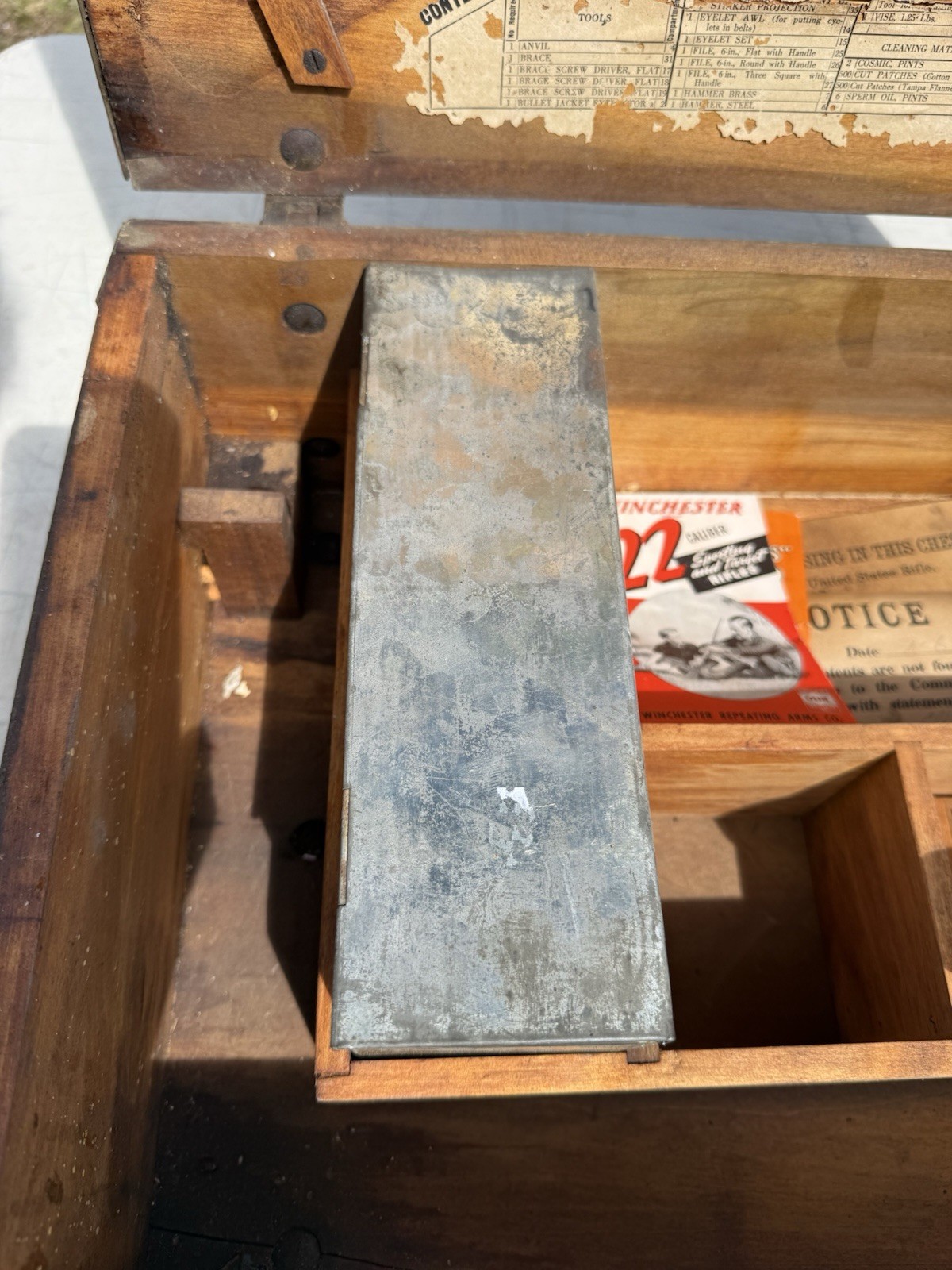 US Army Military Wooden - US M1917/P14 ARMORER REPAIR CHEST