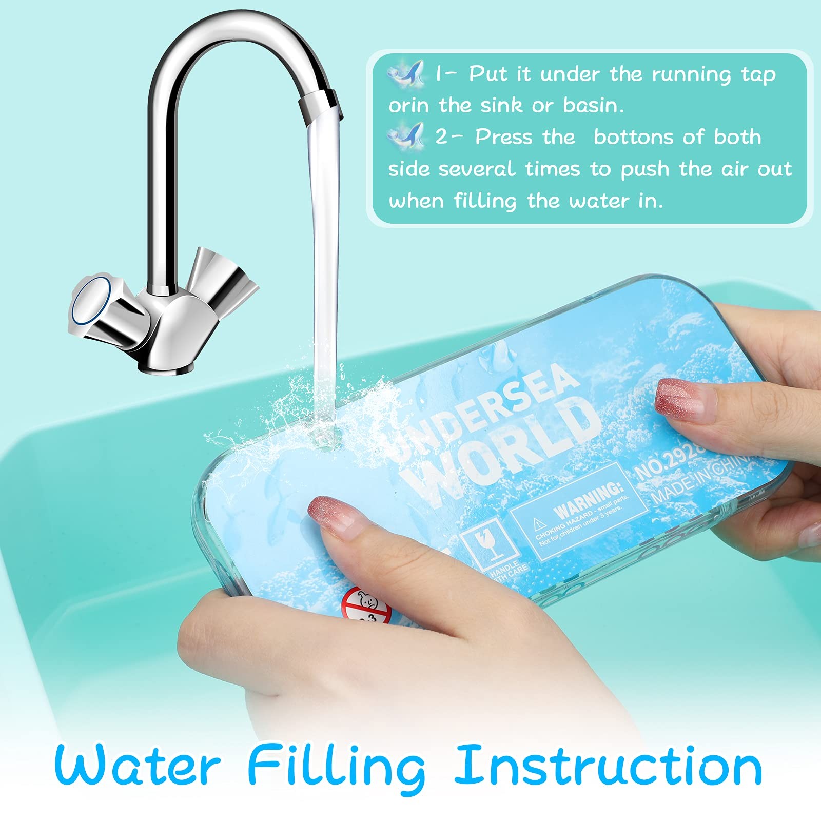 SevenQ Handheld Ocean Theme Water Toss Ring Game - 4 Pack Aqua Toys for Kids ...