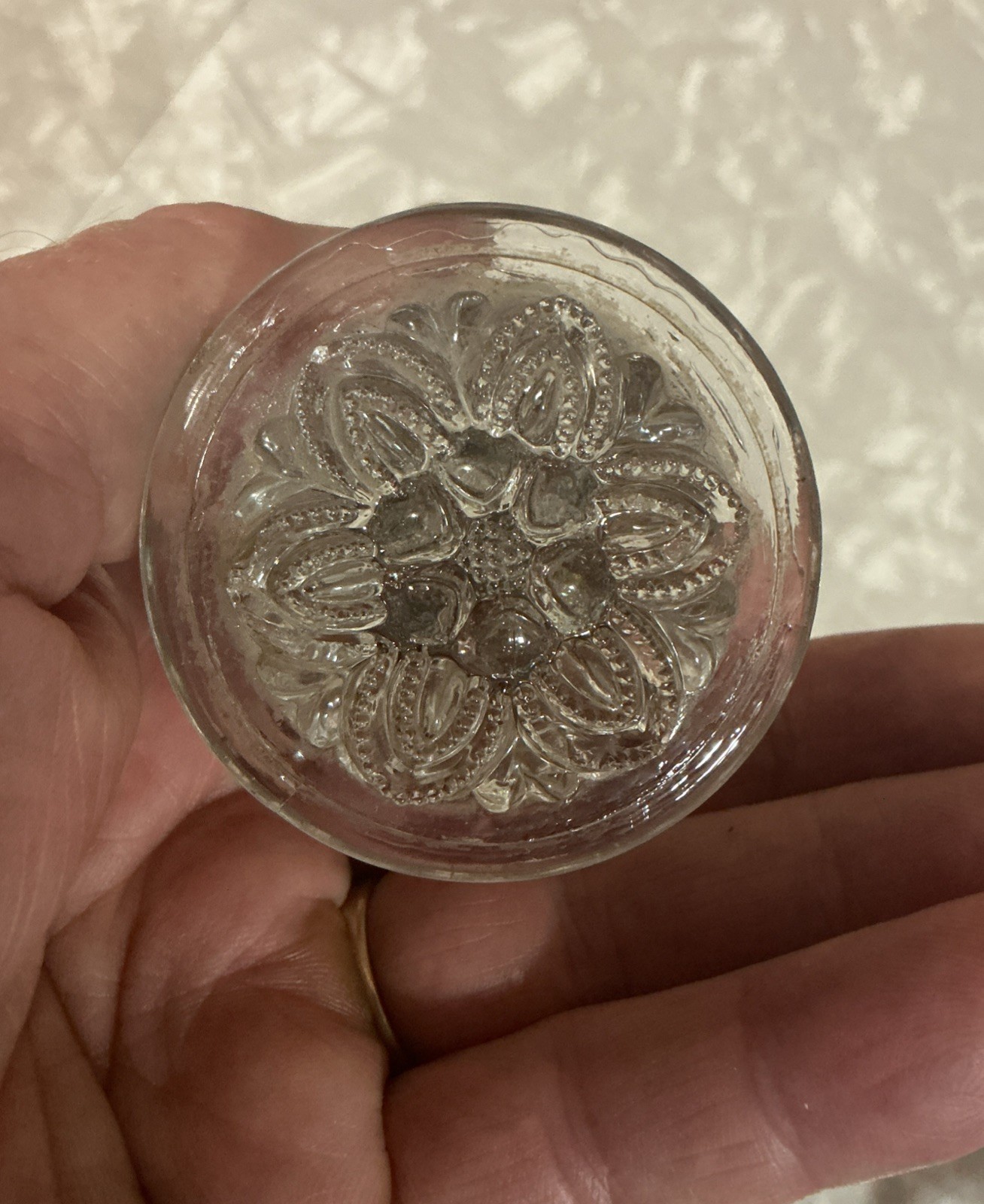 AMAZING RARE EMPIRE PRESSED GLASS PULL BEAUTIFUL OLD ANTIQUE PRICED EACH. LOOK!