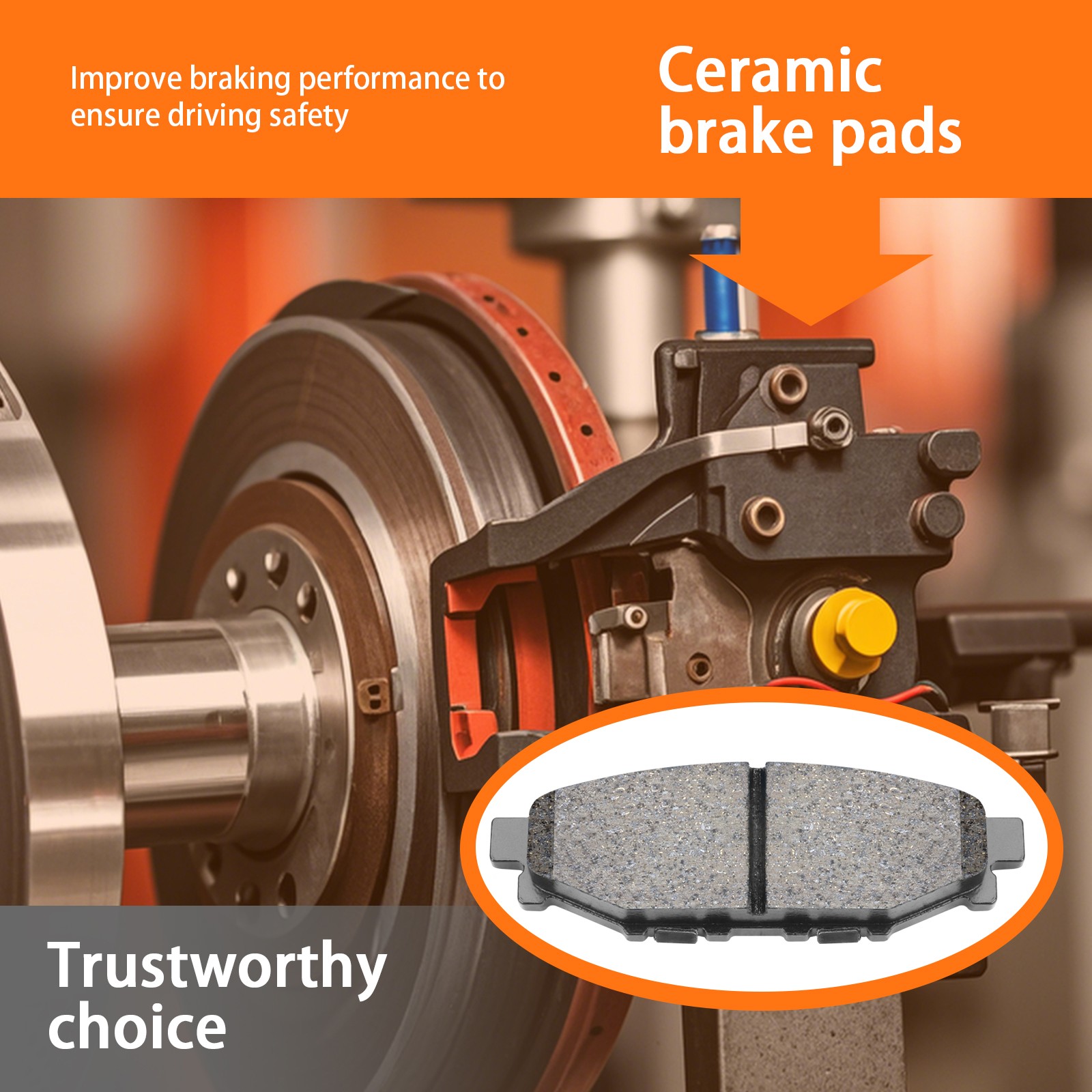 For Subaru Forester Impreza Outback Legacy XV Crosstrek Rear Ceramic Brake Pads.