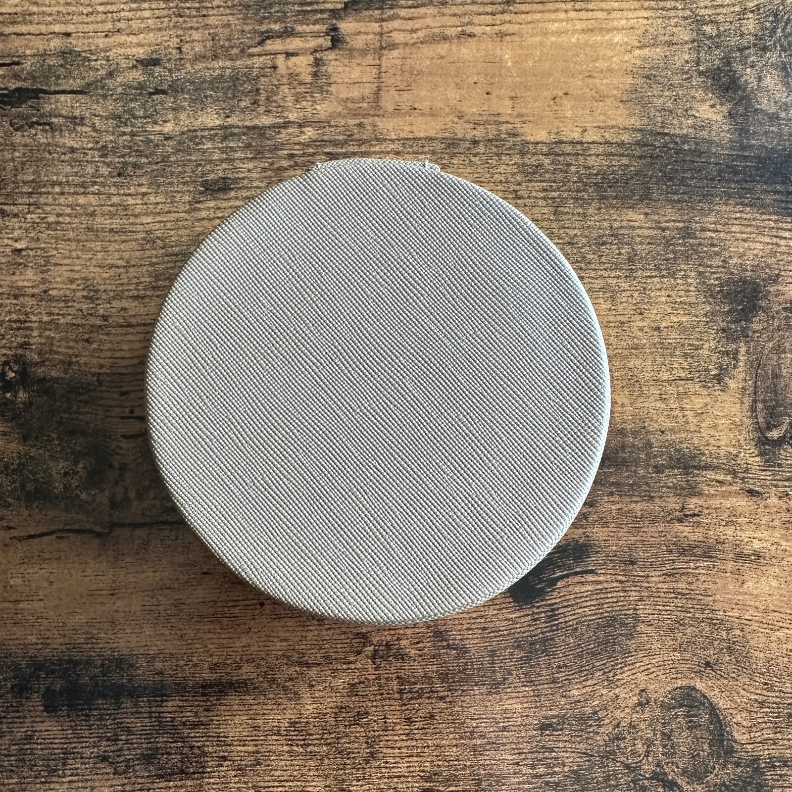 NEW IN BOX David Yurman Tan Leather Round Jewelry Organizer RARE - FREE SHIPPING