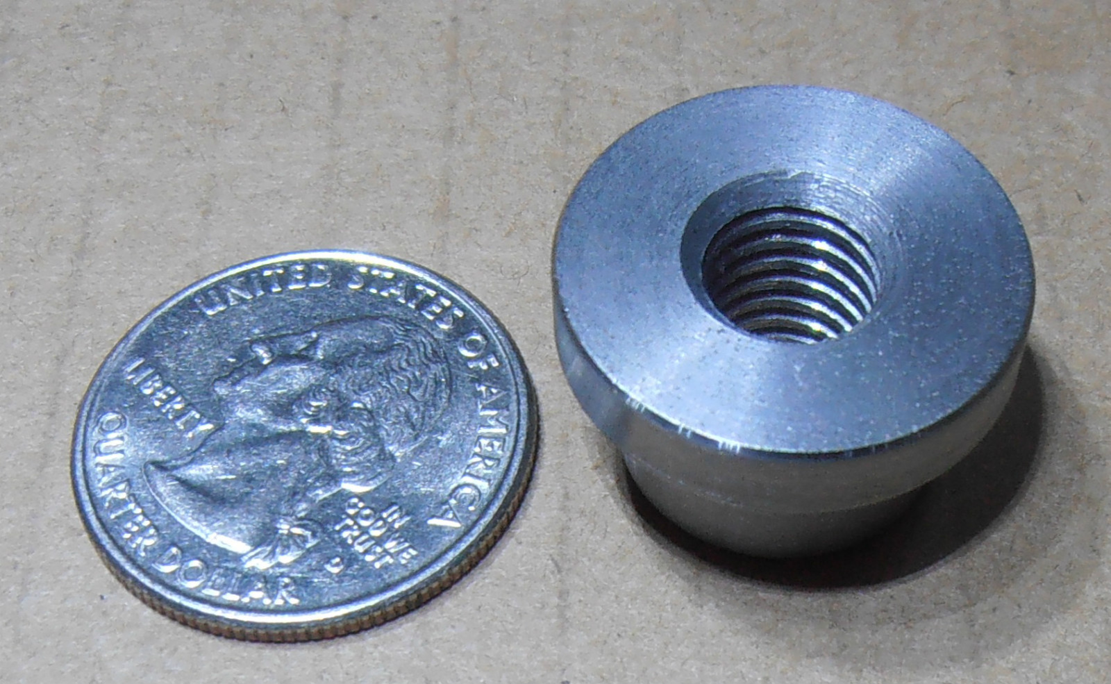 5/16-18 THREADED weld BUNGS 1018 Steel low Profile.