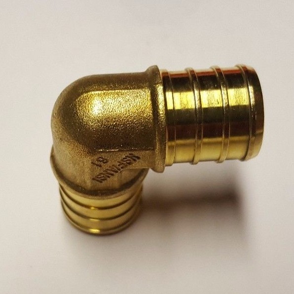 25 PIECES 3/4" PEX ELBOW - BRASS CRIMP FITTINGS (LEAD-FREE)