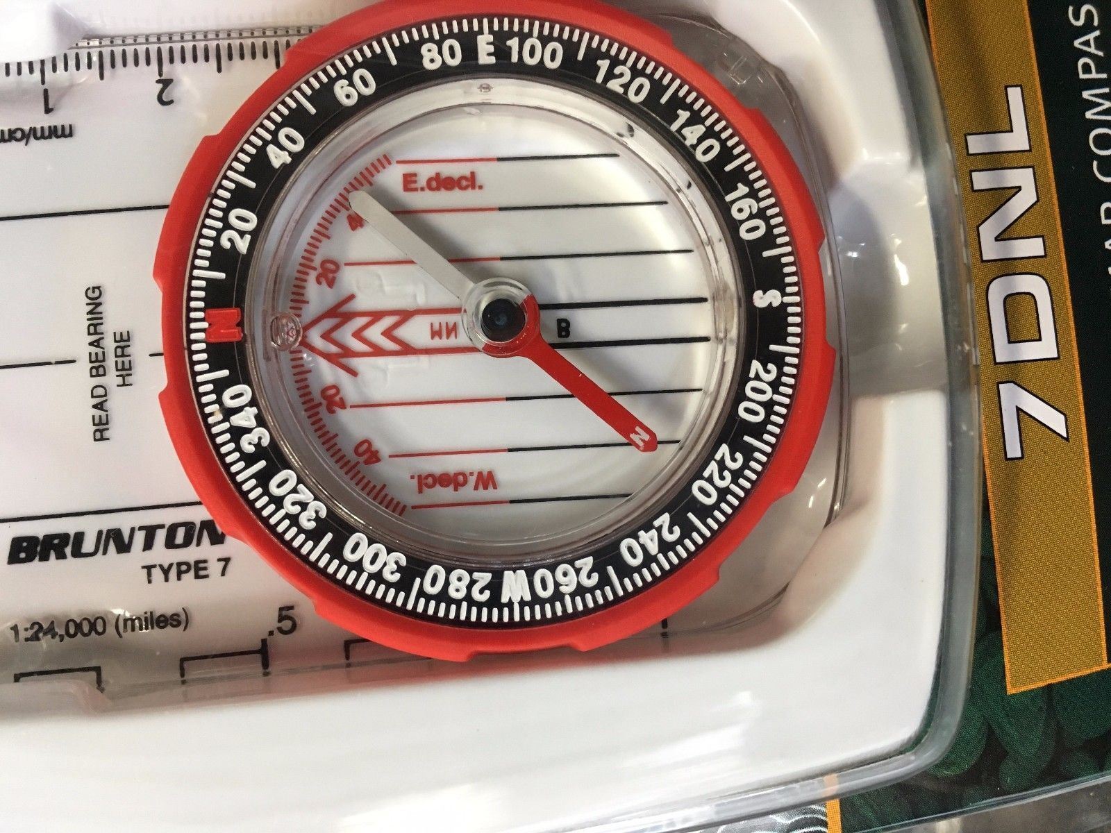 Brunton 7DNL Baseplate Map Compass With Declination Scale (6 Compasses)