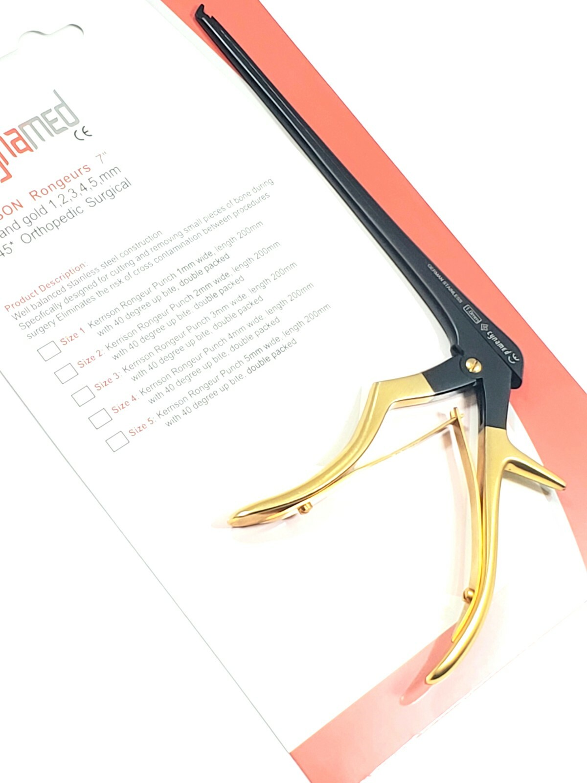 5 Premium German KERRISON Rongeurs 7" 1,2,3,4,5mm up 45 Orthopedic Instruments