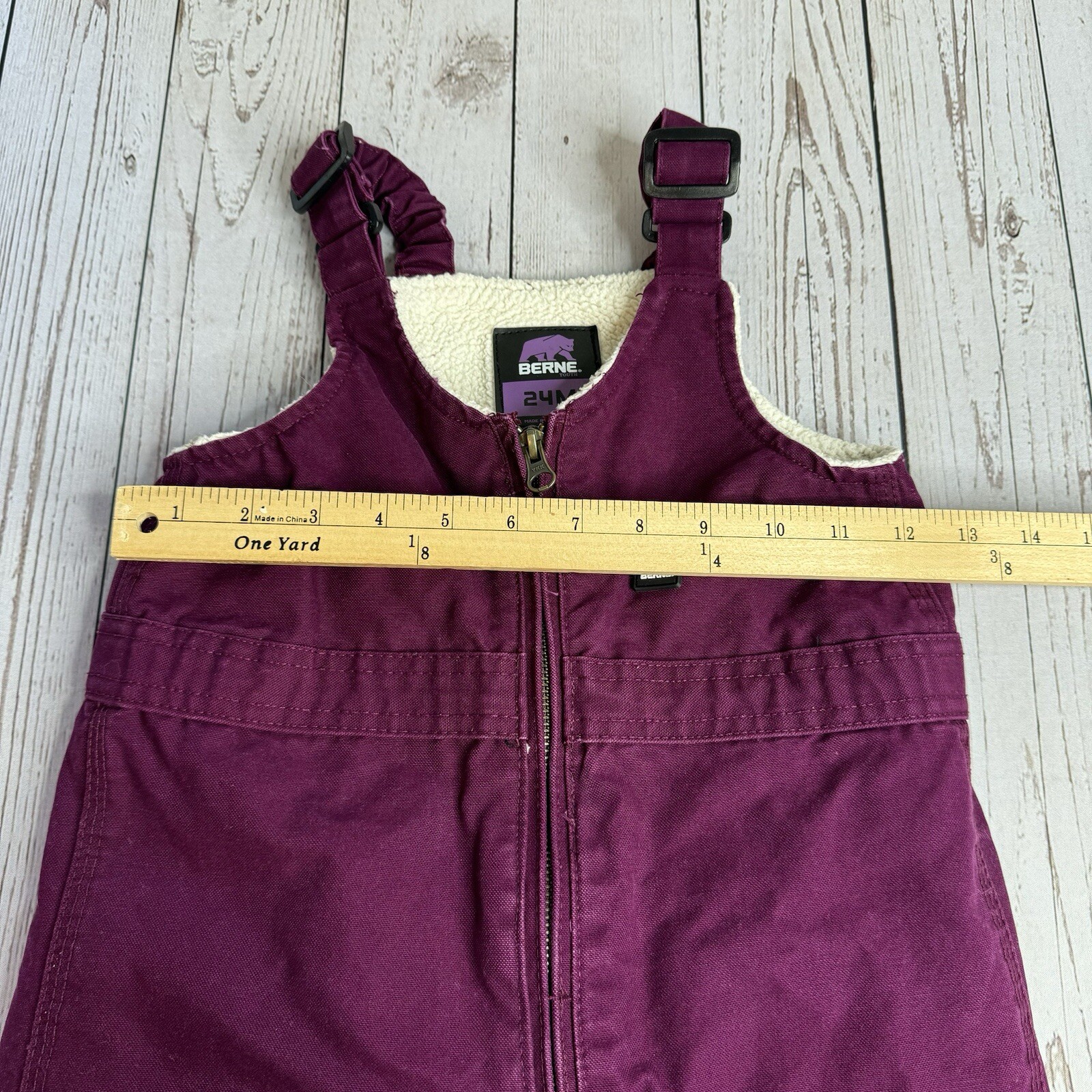 Berne Insulated Lined Coveralls Purple Girls Toddler Size 24 Months Snow Overall