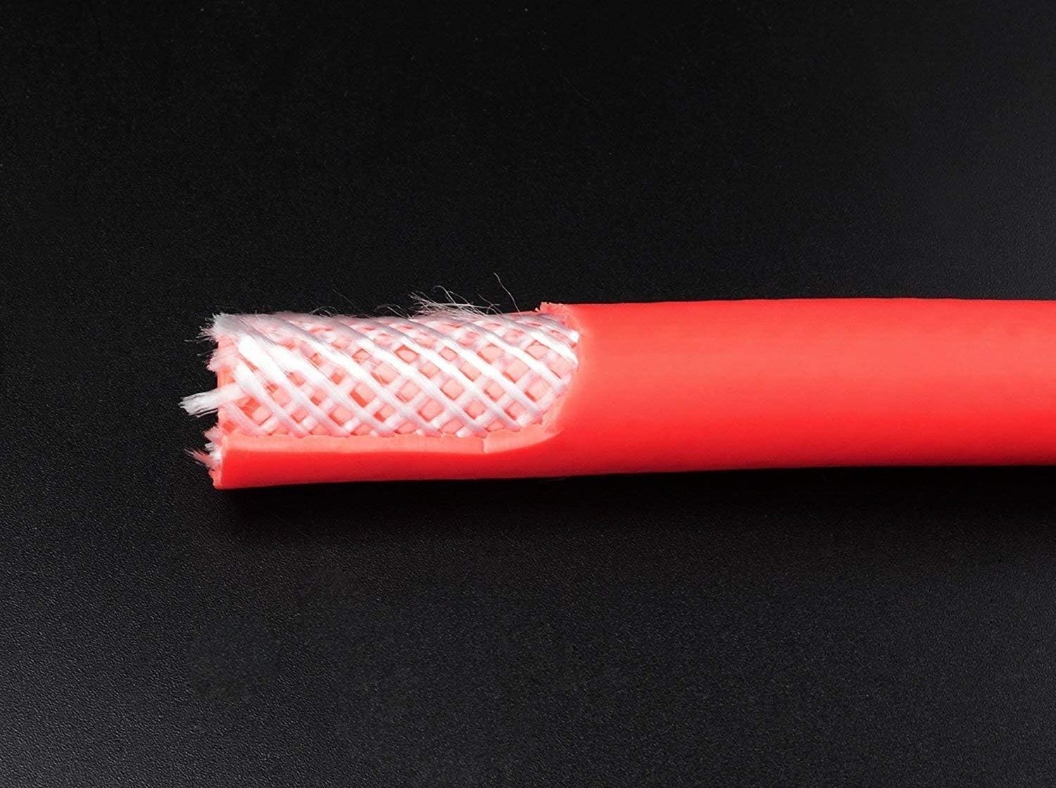 Premium Red Rubber Air Hose 3/8" x 50 ft 300 PSI Assembly with 1/4" Male Pipe