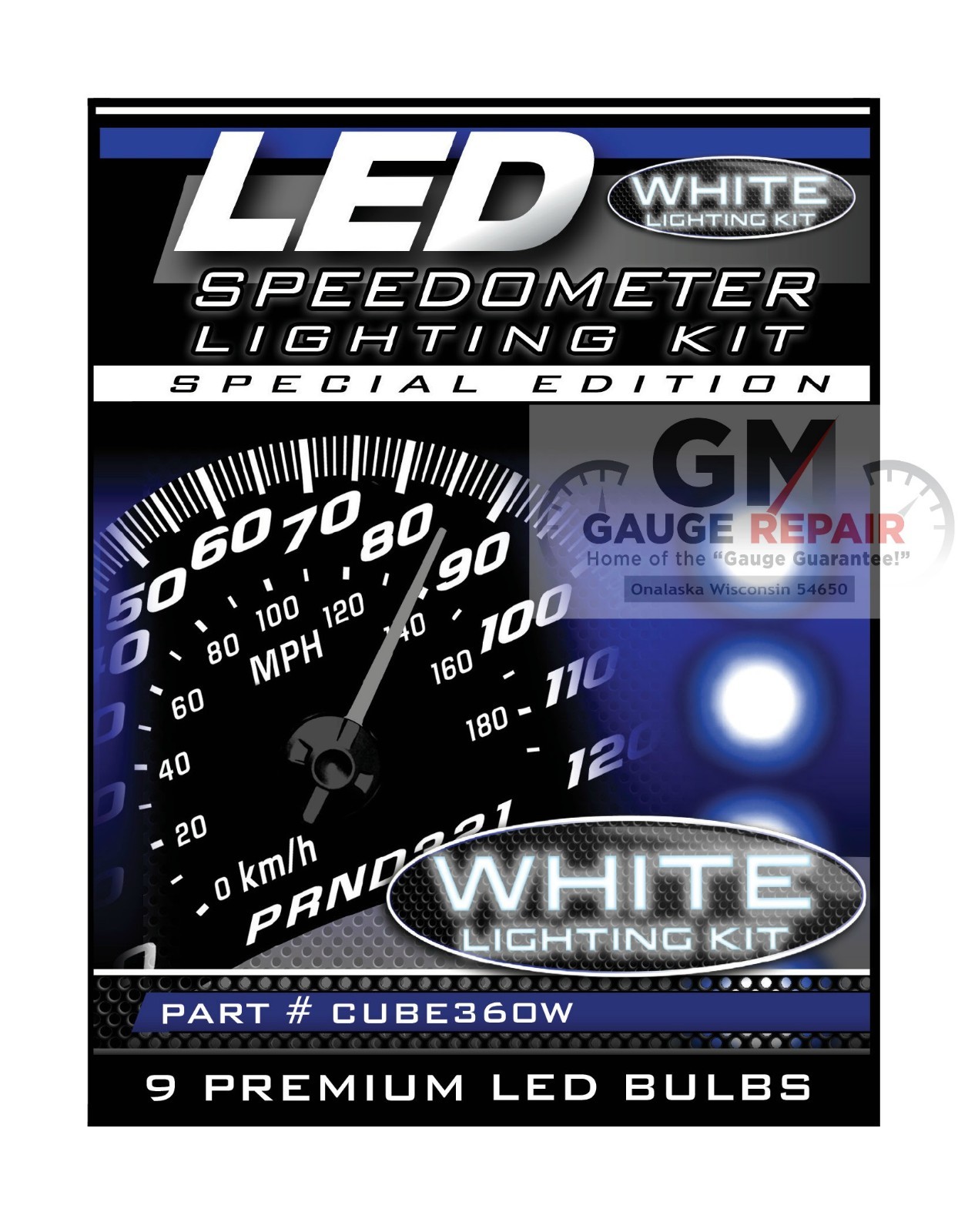Speedo Gauge Bulbs to White LED Upgrade Package DIY for GM Trucks and SUVs 03-06