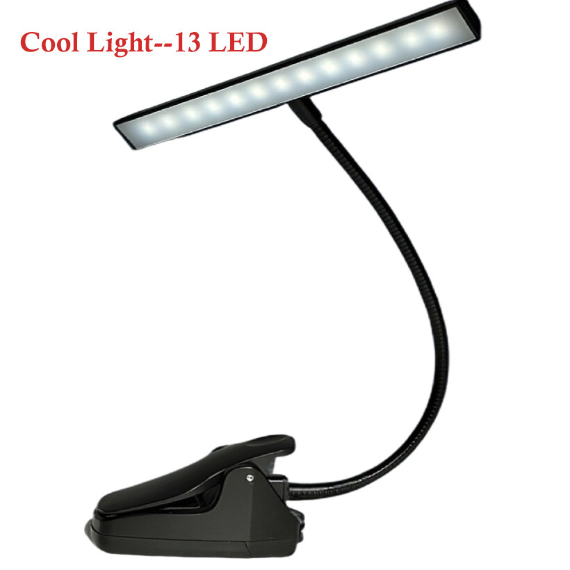 Rechargeable 26 LED 3 Modes Clip-On Orchestra Music Stand Light W/ Adapter Cable