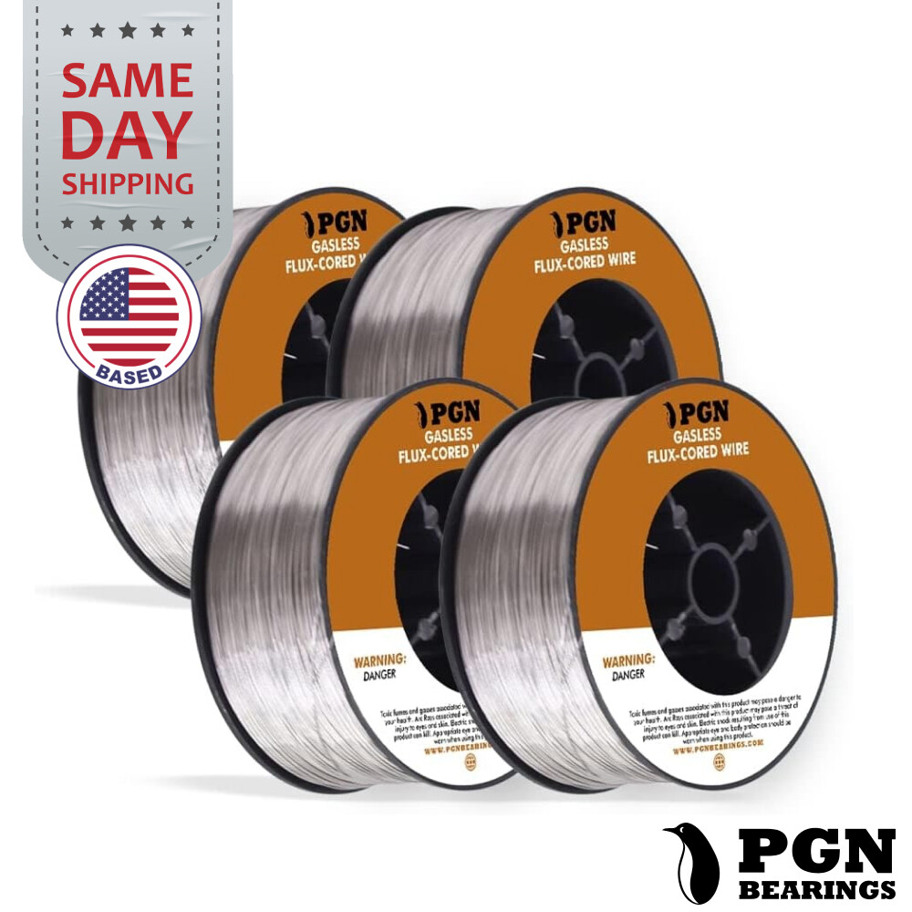 (4 x 2-Lb Spools) E71T-11 .030" Gasless Flux Core Mild Steel MIG Welding Wire