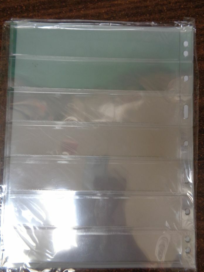 7C VARIO CLEAR Lighthouse Stock pages pack of 5 One sided NEW 7 Row pocket