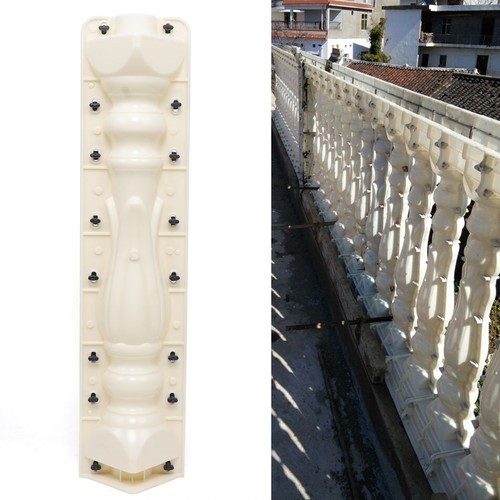 White 27.6 in Railing Mould Balustrade Mold Column Suitable For Concrete Plaster