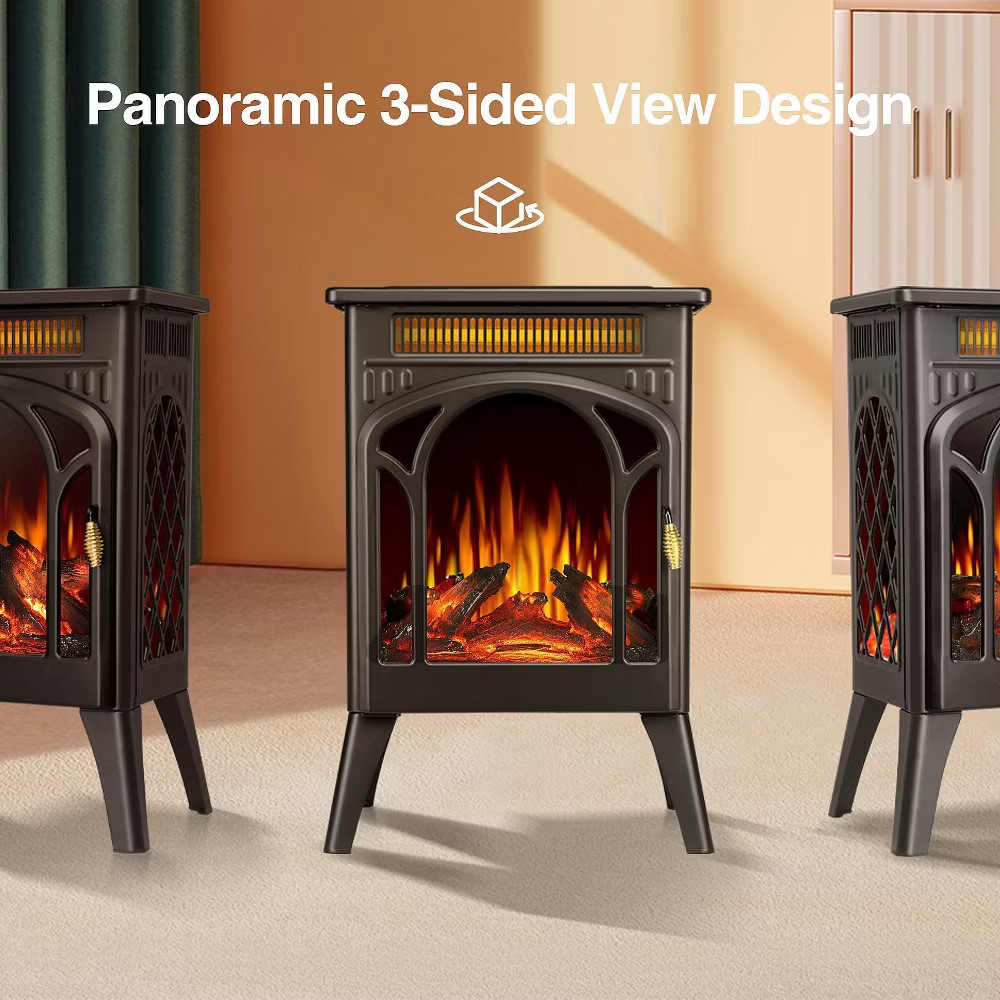 R.W.FLAME Electric Fireplaces, 1500W Infrared Electric Stove Heater,