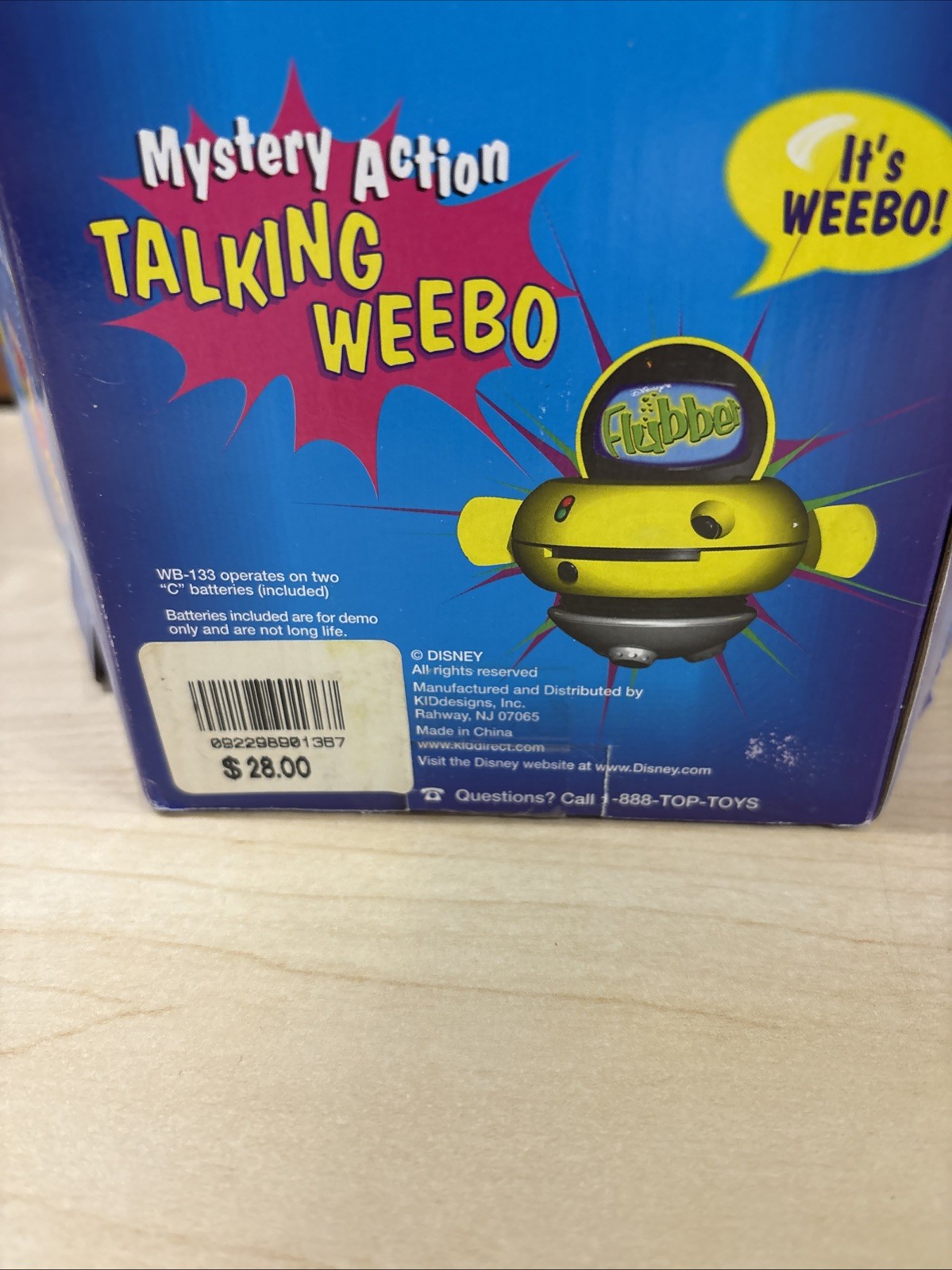 Disney Flubber Talking Weebo Robot Voice Activated Movement & More New