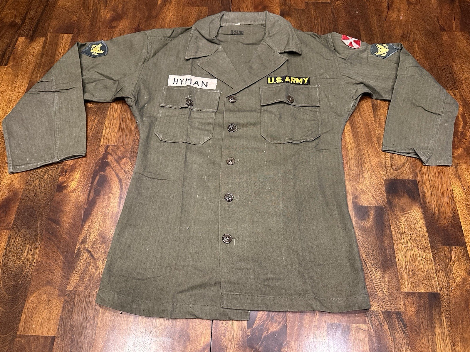 Korean War Era Fatigues HBT Herringbone Twill Shirt + Trousers & Belt