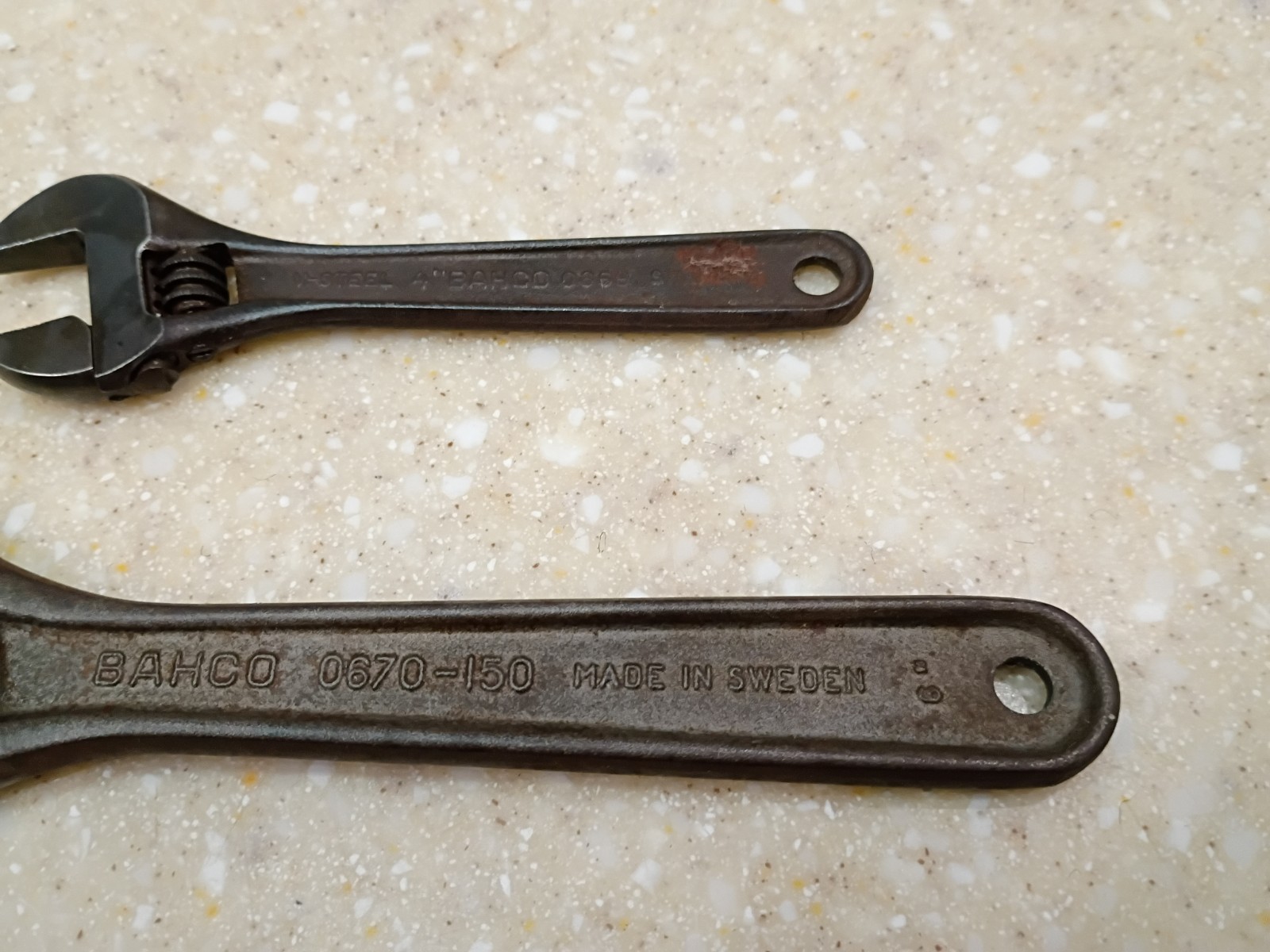 Vintage set of 4 Bahco Sweden Adjustable Wrenches spanner monkey 12" 8" 6" 4"