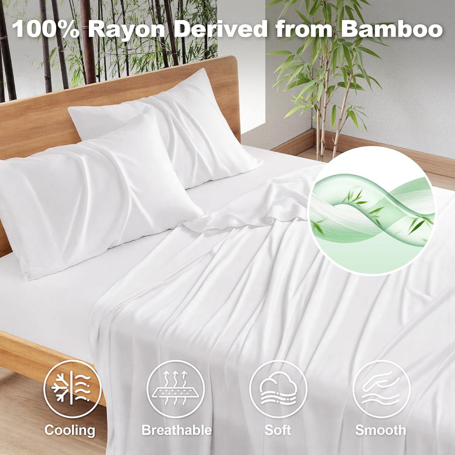 Bedding Set, 100% Bamboo Fiber Fabric Bedding